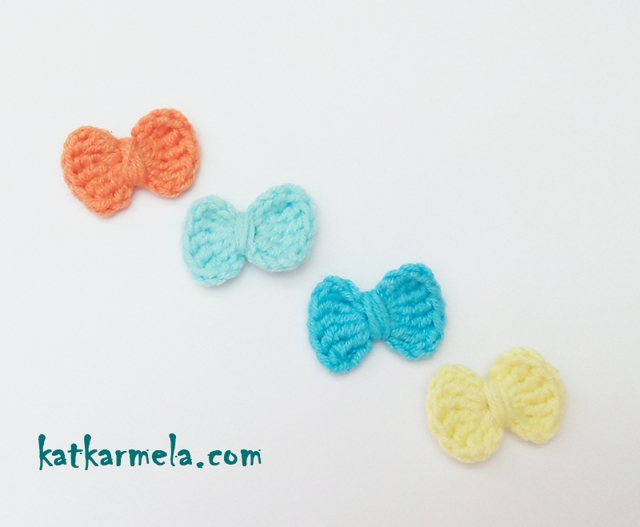 Бантик крючком: схема и описание и мастер класс как сделать на шапку бантик