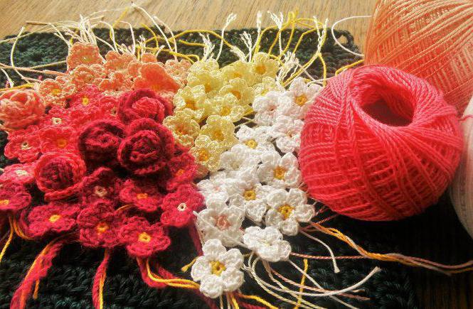 цветы из ниток своими руками