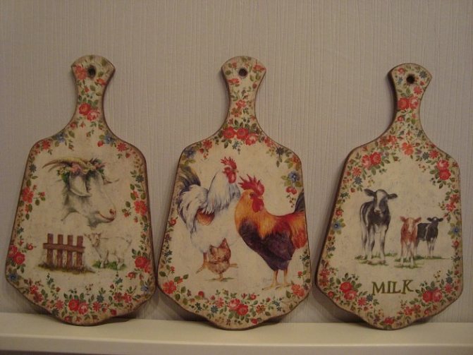 Декупаж кухонных досок