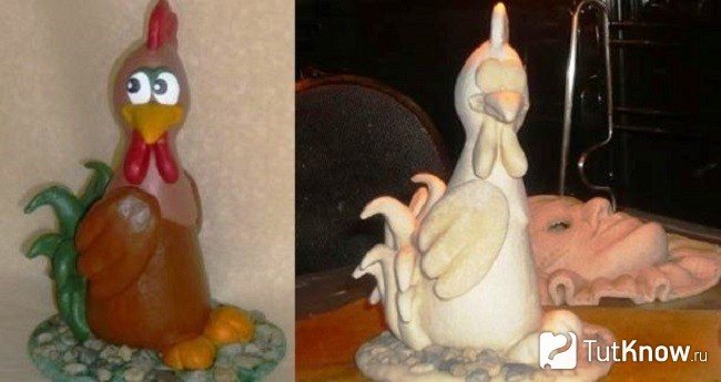 Фигурка петуха из солёного теста