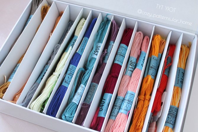 Хранение ниток мулине Гамма