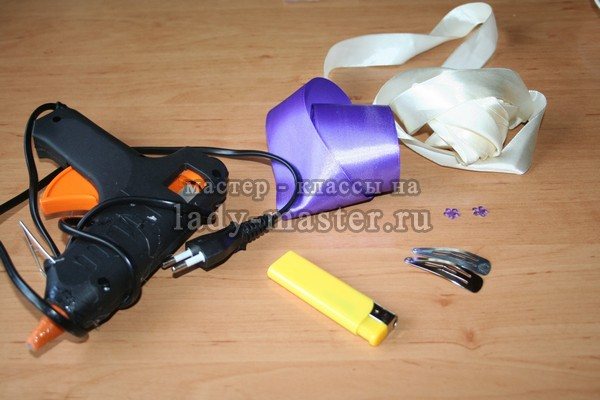 Канзаши из атласных лент для начинающих: мастер-класс заколки и лебедя