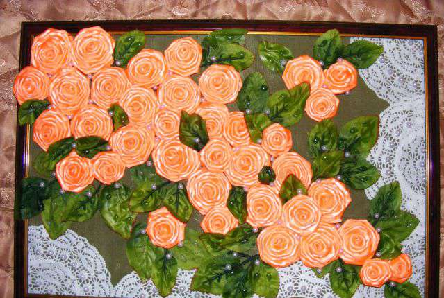 Картина канзаши своими руками: мастер-класс лилий с фото и видео