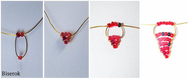 Клубника из бисера в пошаговом мастер-классе для начинающих и схемах плетения
