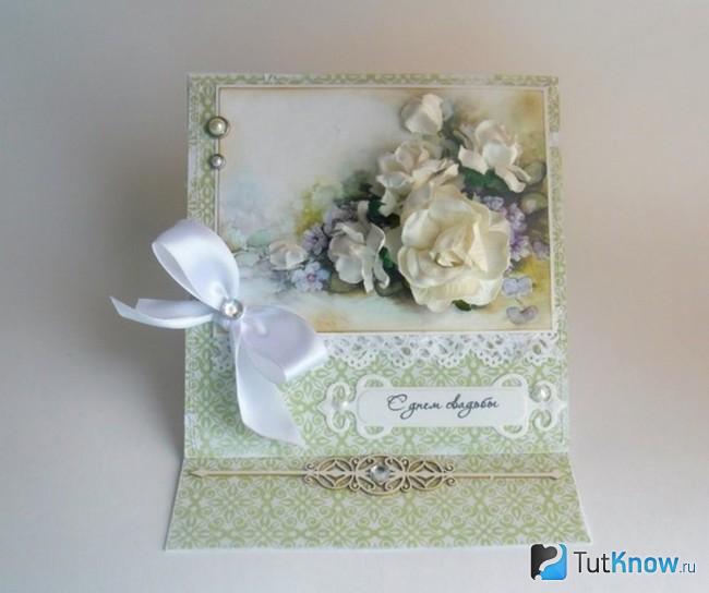 Красивая открытка в стиле кардмейкинг