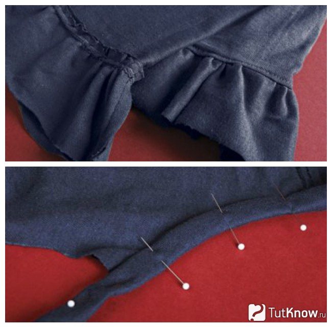 Обработка краев туники