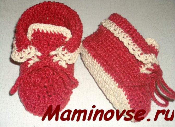 Пинетки башмачки крючком