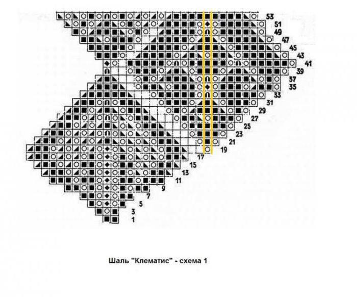 шаль клематис