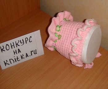 Шапочка спицами для новорожденного Розовое Чудо