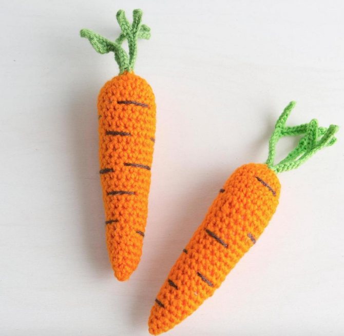 схема вязания крючком овощи