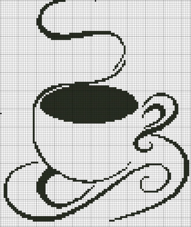 Смотрите схемы вышивки крестом, черно - белые