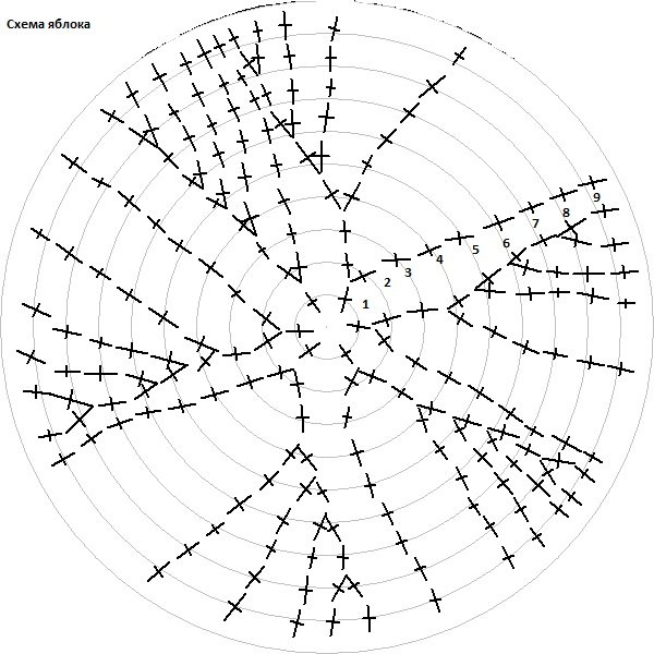 вязание крючком овощей и фруктов схемы