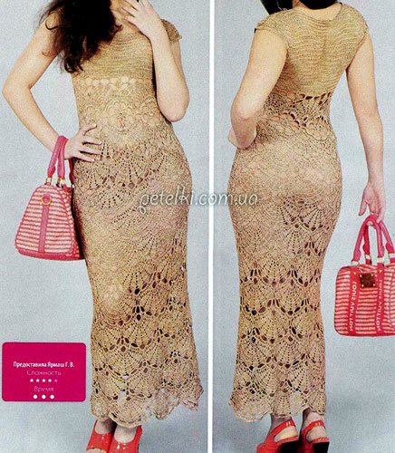 'Вязаное платье. Узор